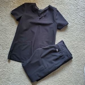 Figs Black XS Scrub Set